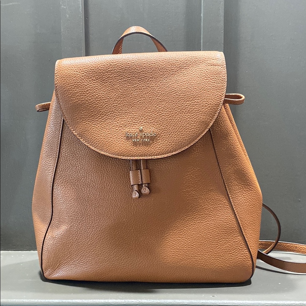Kate Spade Tan Leather Backpack